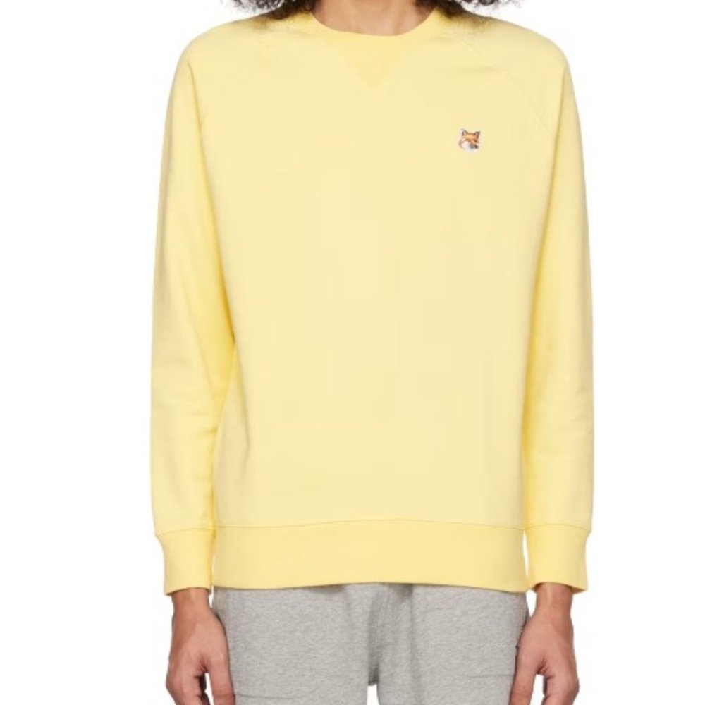MAISON KITSUNÉ Yellow Fox Head Sweatshirt